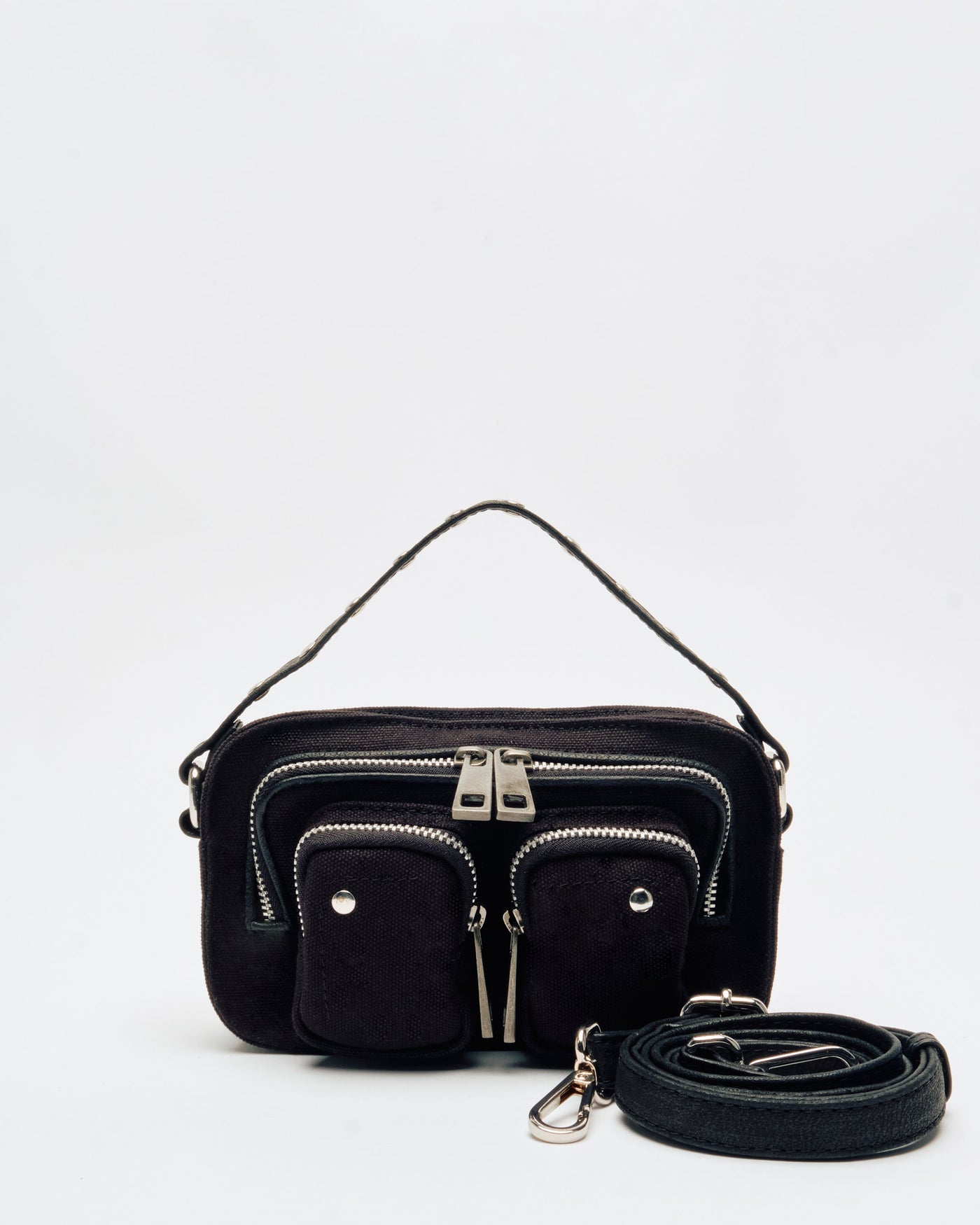 Helena – Genbrugskanvas Skuldertaske Sort