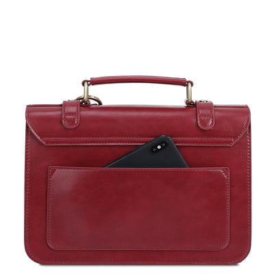 Satchel med Sløjfedetalje – Tidløs Lædertaske i Sort og Grå