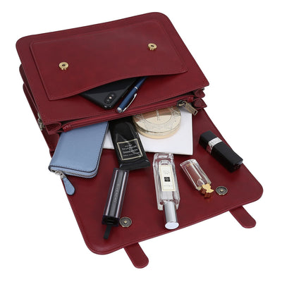 Satchel med Sløjfedetalje – Tidløs Lædertaske i Sort og Grå