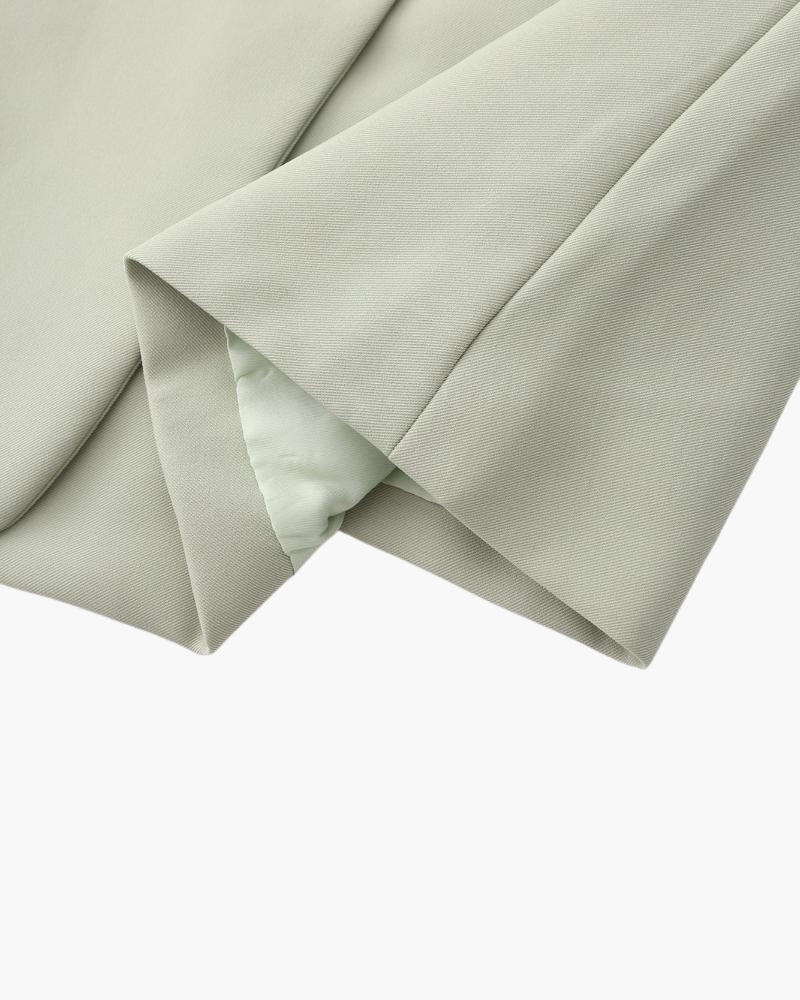 Scarlett | Dobbeltvendt Plus Size Skulder Blazer Dame i Grøn