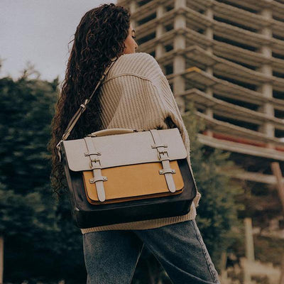 Zainetto Satchel Bicolore Chic – Stilfuld og Alsidig Lædertaske