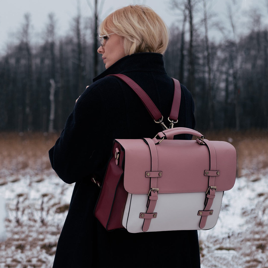 Zainetto Satchel Bicolore Chic – Stilfuld og Alsidig Lædertaske