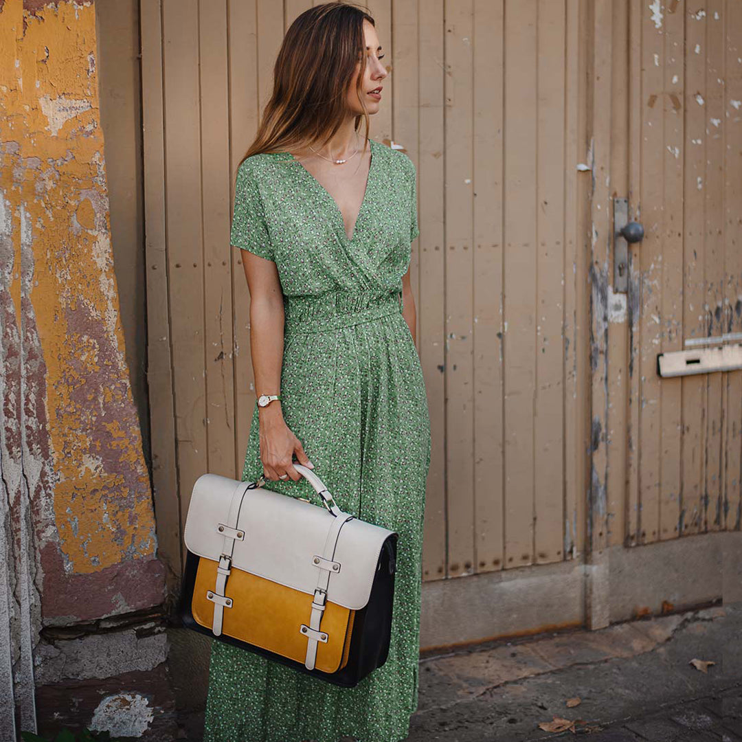 Zainetto Satchel Bicolore Chic – Stilfuld og Alsidig Lædertaske