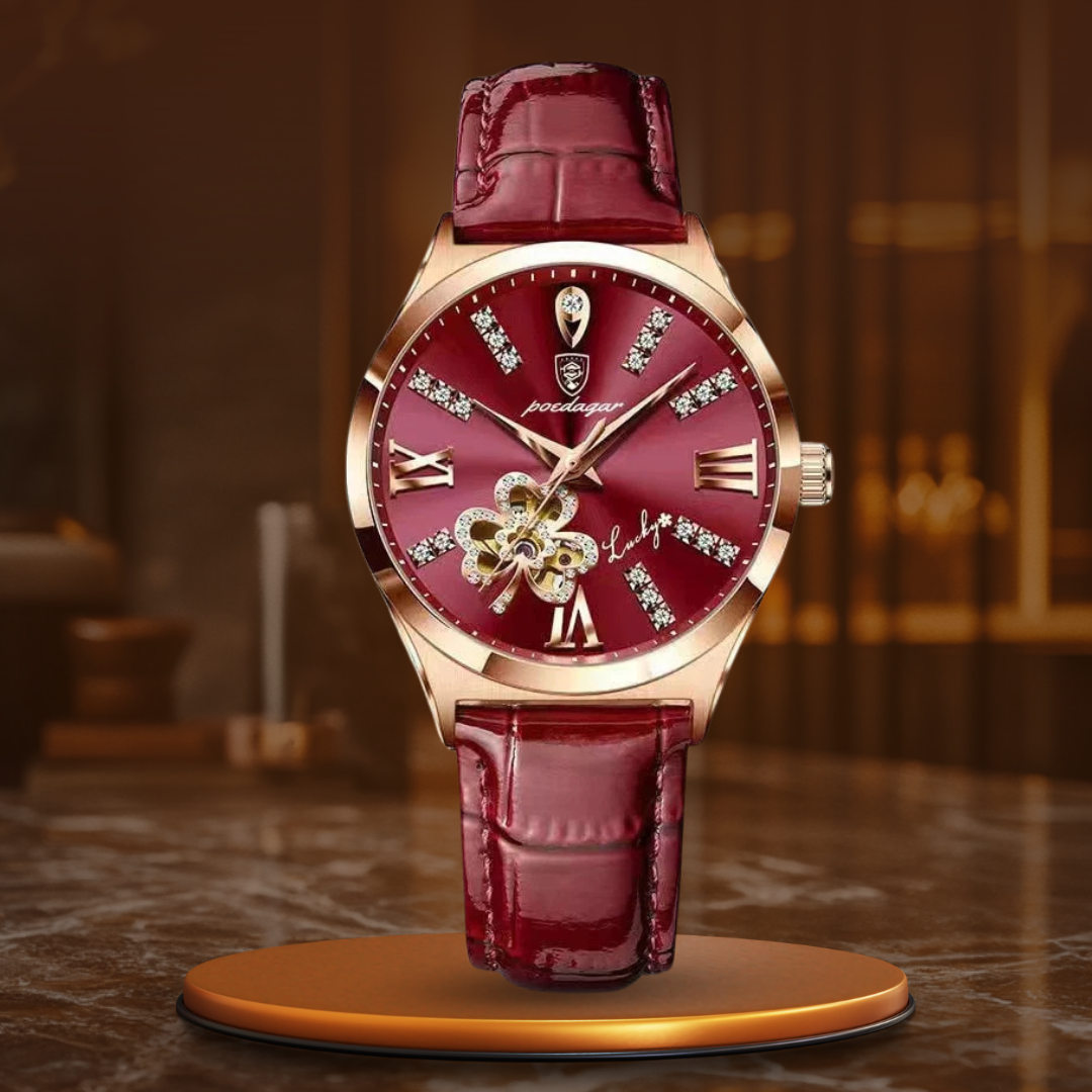 Månefase ur med armbånd – luksus kvarts dameur med månefase, romantisk design og armbånd