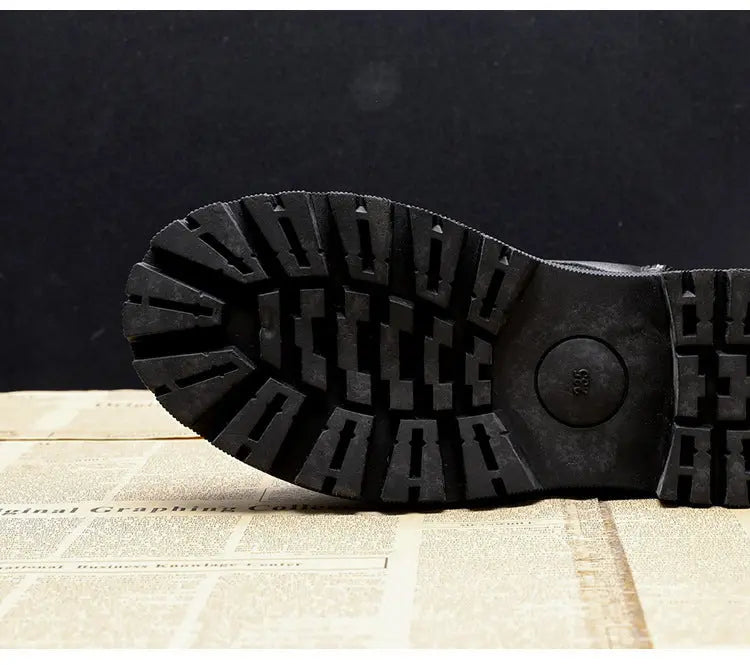 Lia | Læder støvler sort ankelstøvler vinterstøvler støvler med hæl