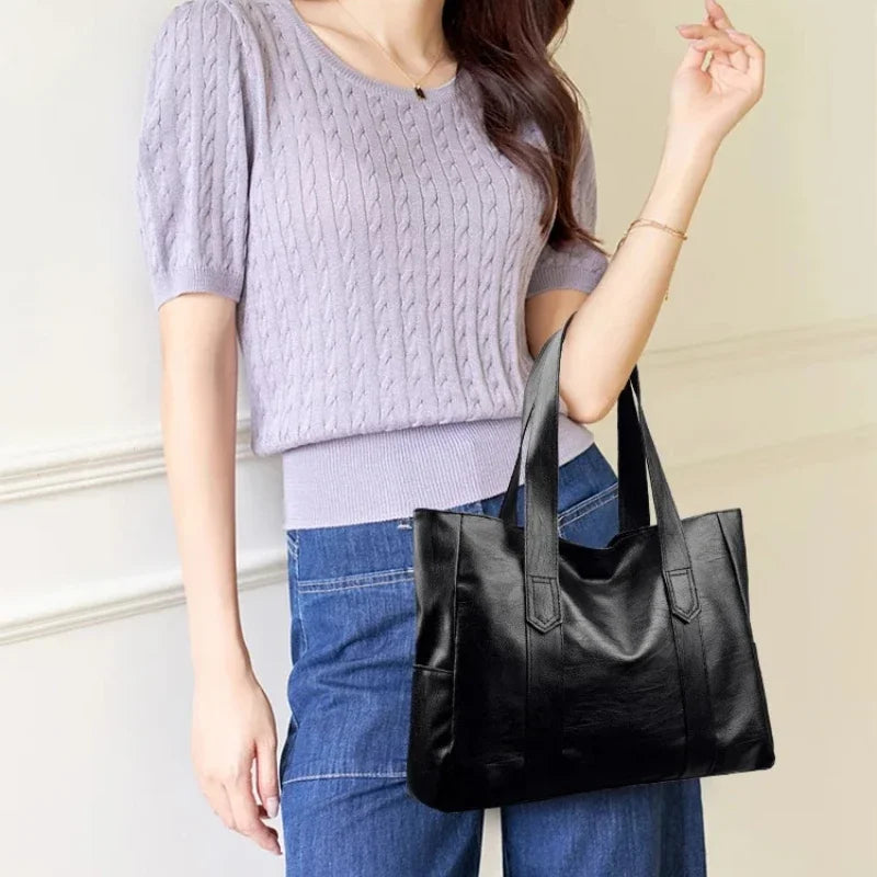 Liva Luksus Minimalisme – Blød Læder Skuldertaske