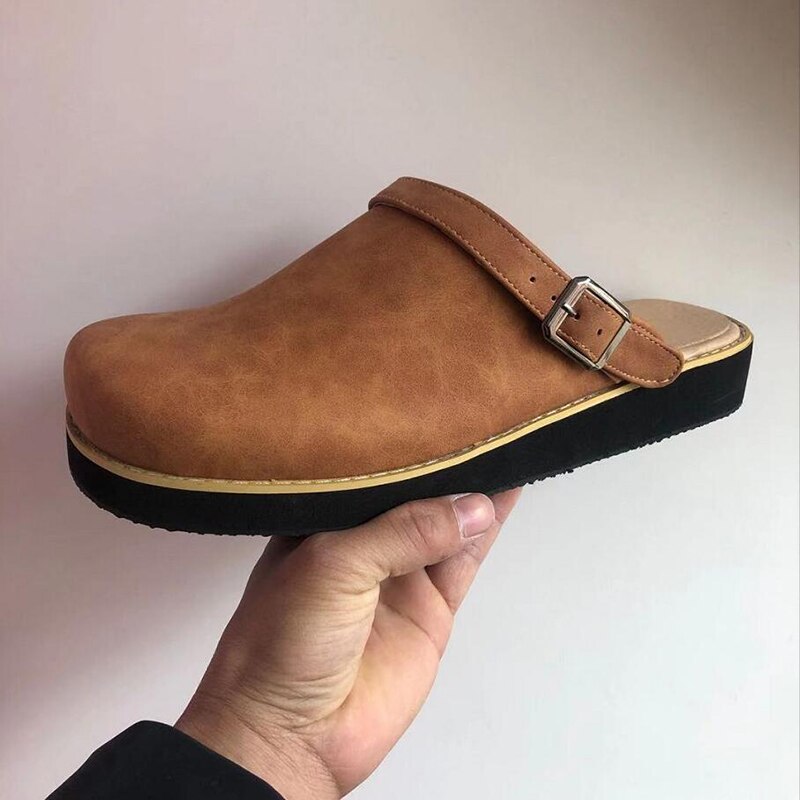 Cody | Brune Læder Slip-On Træsko
