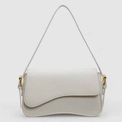 Elegant Bølgende Læder Håndtaske