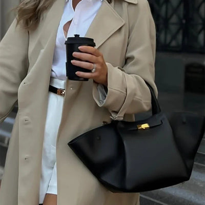 Emma – Elegant Læder Tote Taske til Dame