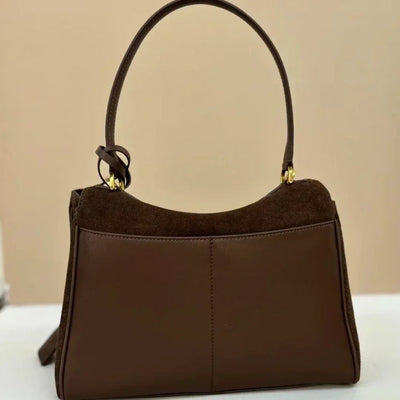 Charlotte – Klassisk Ruskind Skuldertaske til Dame i Tidløst Design