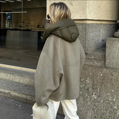 Edith | Vinterfrakke Cozy Hættetrøje Oversized Dame Frakke