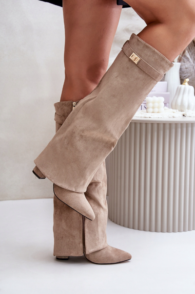 Elegante Høje Støvler Med Hæl Vinterstøvler