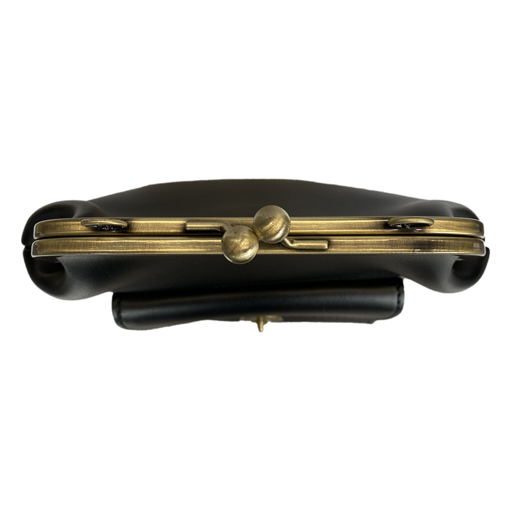 Vintage Læder Skuldertaske med Snaplukning