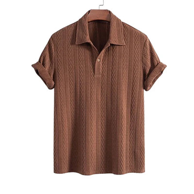 Casual Luxe Jacquard Polo Shirt Herre
