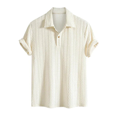 Casual Luxe Jacquard Polo Shirt Herre