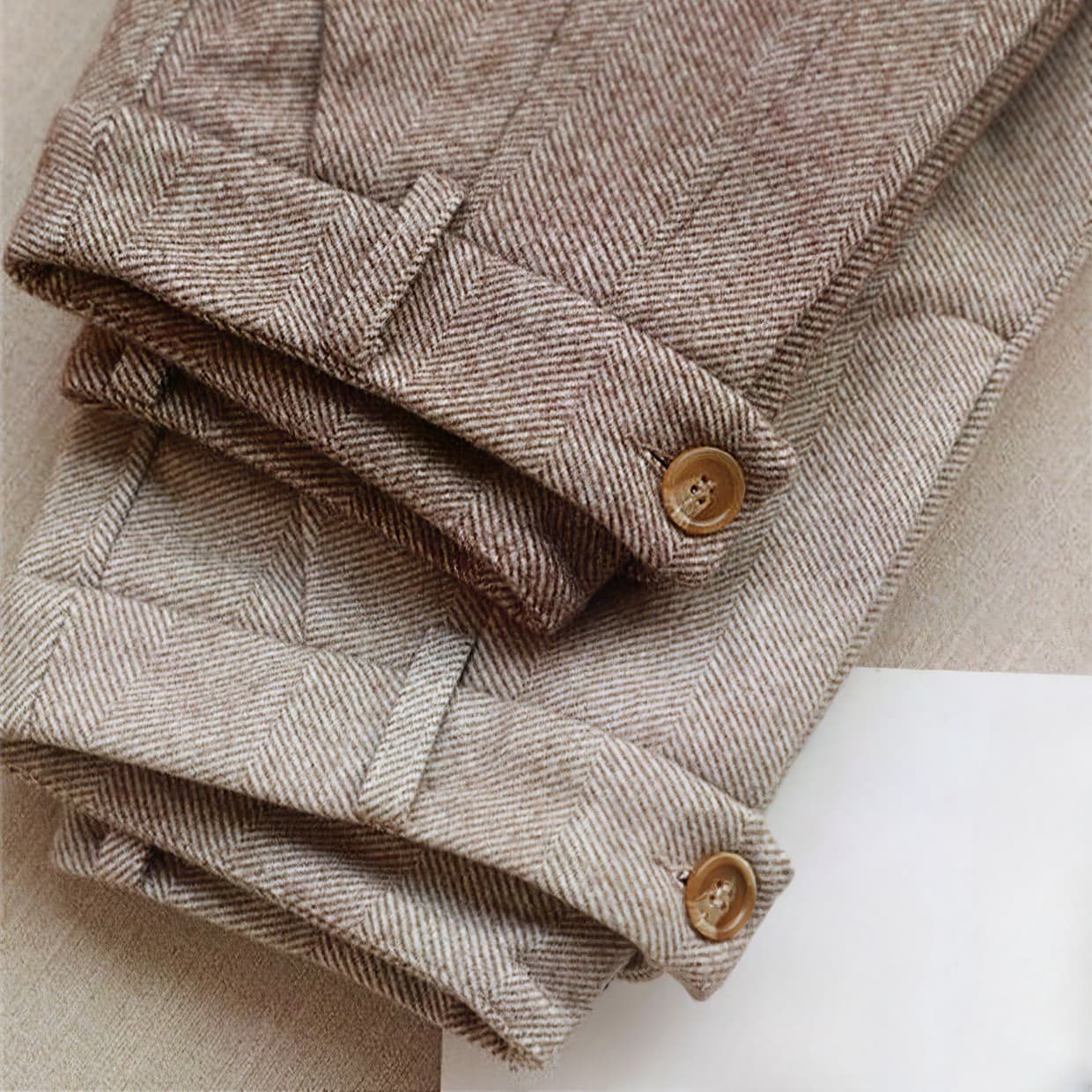 Lea | Kvinders Herringbone Plisserede Bukser Dame