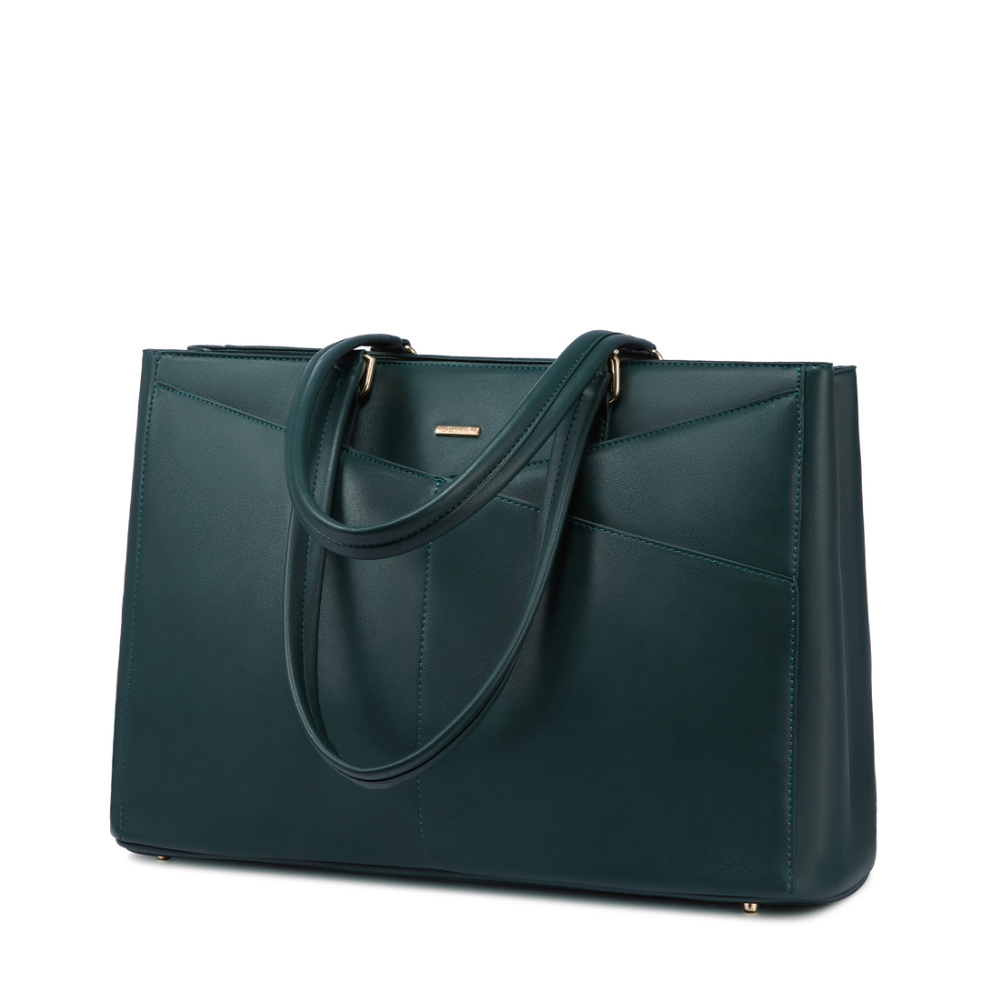 Elegant Borsa Tote i Lilla Læder – Laptop Taske