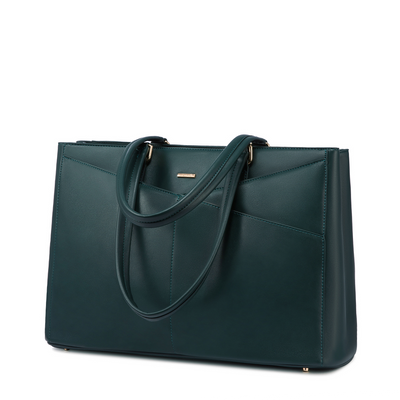 Elegant Borsa Tote i Lilla Læder – Laptop Taske