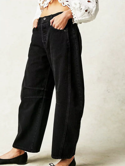 Zillah – Wide Leg Barrel Denim Jeans | High Waist Bukser Dame