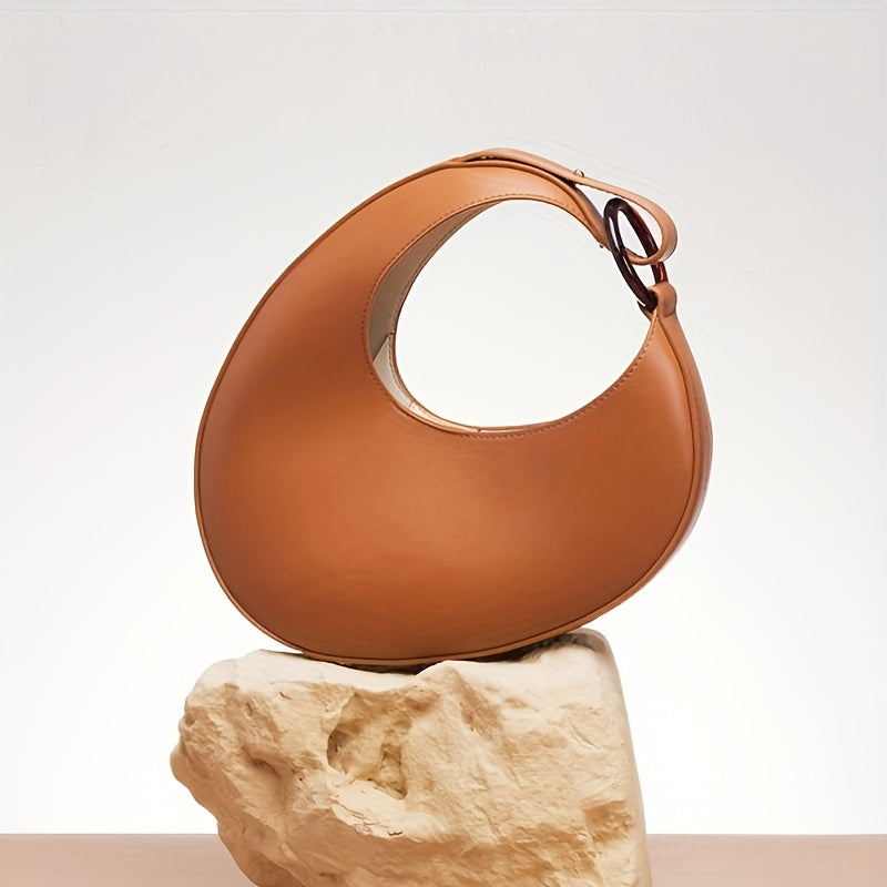 Borsa Hobo i Ensfarvet Læder – Moderne Minimalistisk Design fra Liva