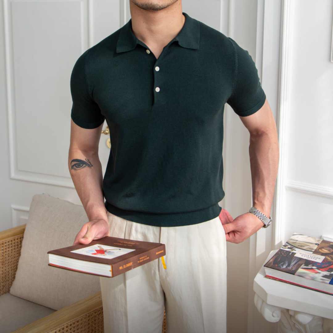 Dylan | Slim fit herre polo – elegant kortærmet poloshirt