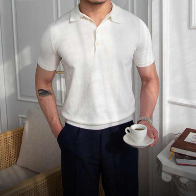 Dylan | Slim fit herre polo – elegant kortærmet poloshirt