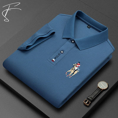 Magnus | Luksus Polo Shirt med Broderet Logo – Klassisk Herre Polo