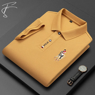 Magnus | Luksus Polo Shirt med Broderet Logo – Klassisk Herre Polo