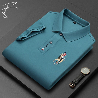 Magnus | Luksus Polo Shirt med Broderet Logo – Klassisk Herre Polo