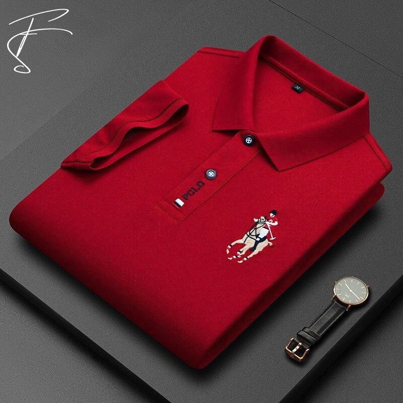 Magnus | Luksus Polo Shirt med Broderet Logo – Klassisk Herre Polo