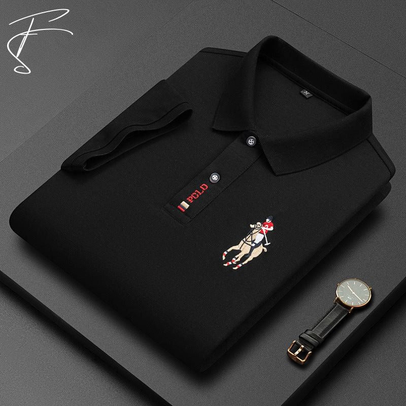 Magnus | Luksus Polo Shirt med Broderet Logo – Klassisk Herre Polo