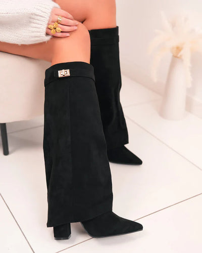 Elegante Høje Støvler Med Hæl Vinterstøvler