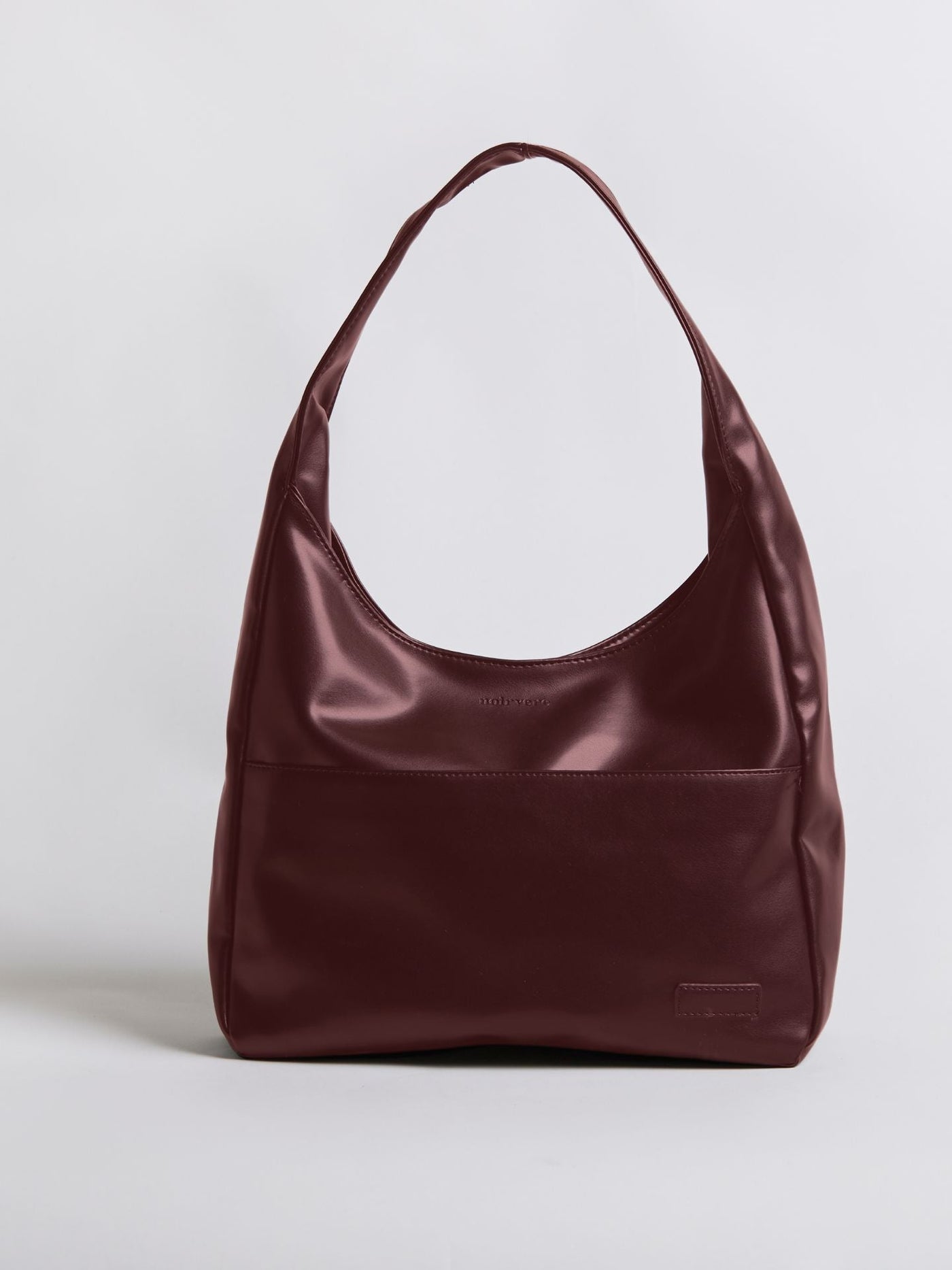 Minimalistisk Vegan Læder Hobo Skuldertaske