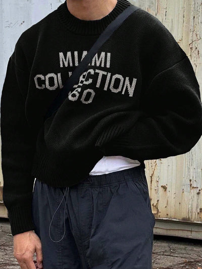 Icoon | Herre rundhals sweater – streetstyle striktrøje i bomuld