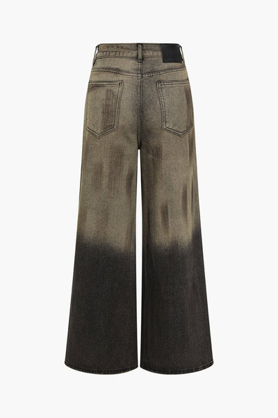 Emmi | Denim Jeans Stylish Ombre Wide-Leg Bukser Dame